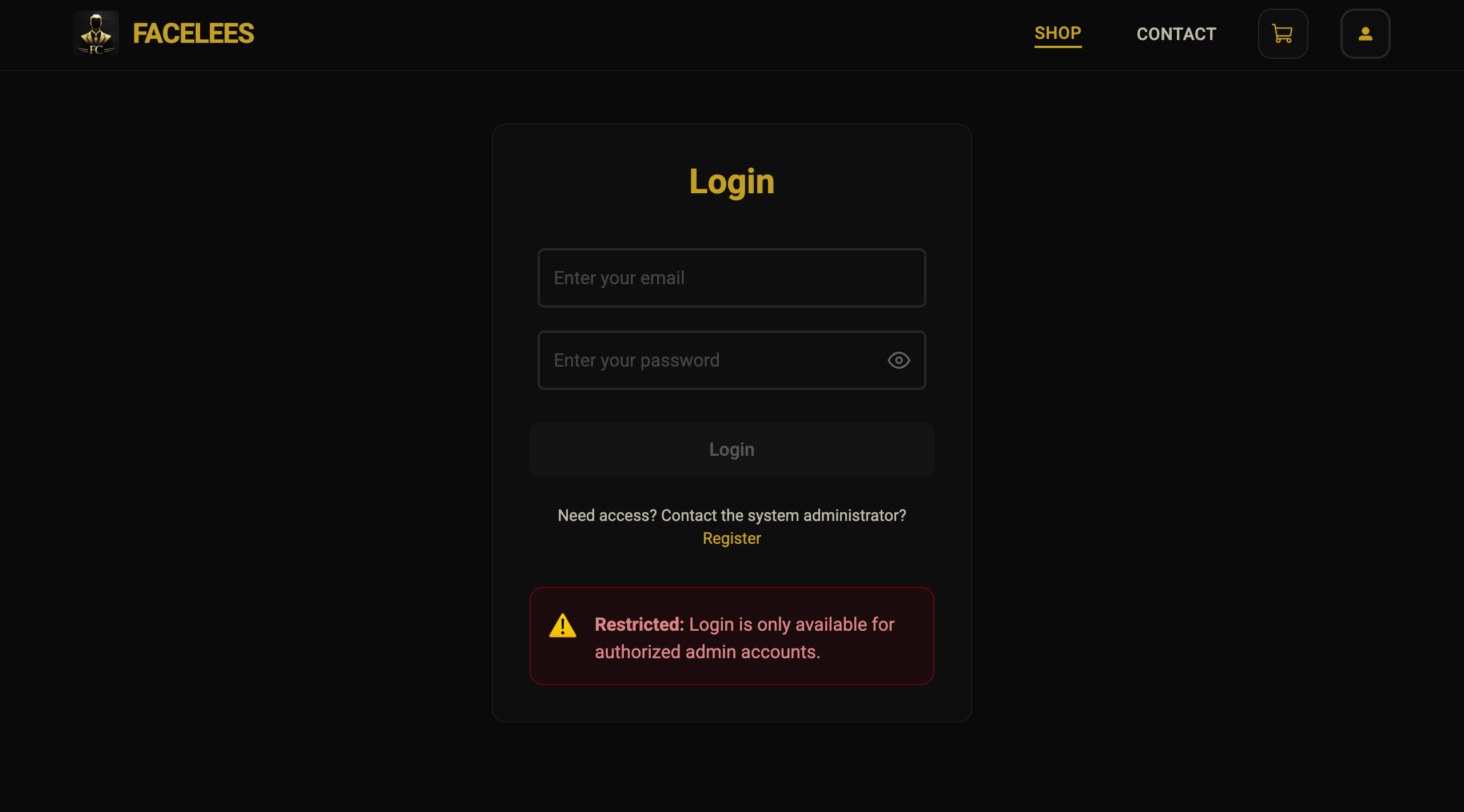 Admin-Only Authentication System image 1