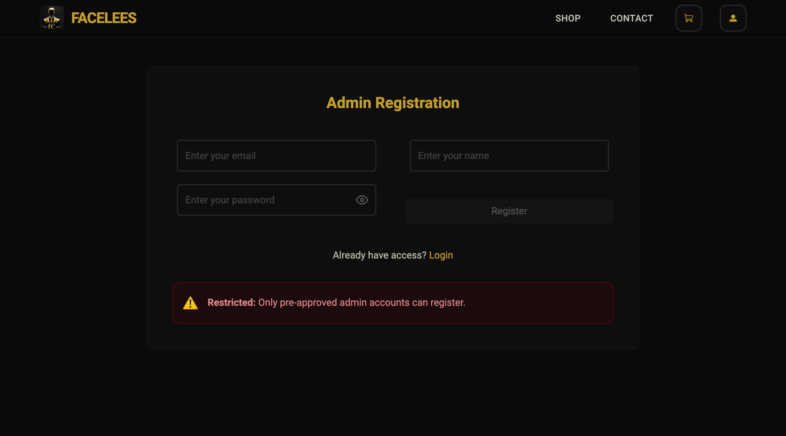 Admin-Only Authentication System image 2